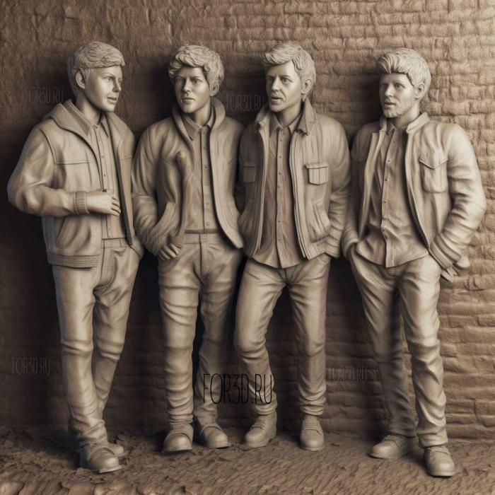 One Direction 4 stl model for CNC